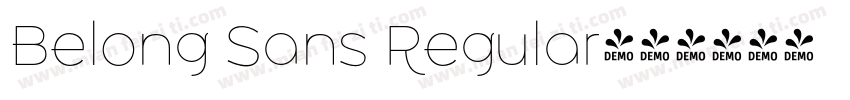 Belong Sans Regular字体转换